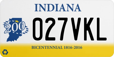 IN license plate 027VKL