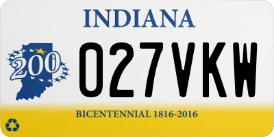 IN license plate 027VKW