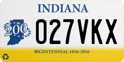 IN license plate 027VKX