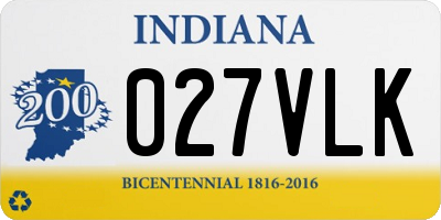 IN license plate 027VLK