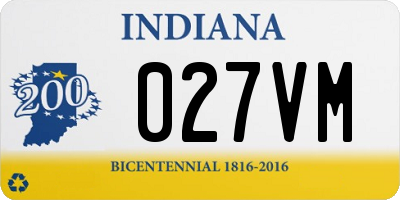 IN license plate 027VM