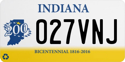 IN license plate 027VNJ