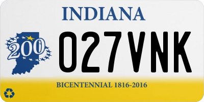 IN license plate 027VNK