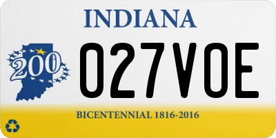 IN license plate 027VOE