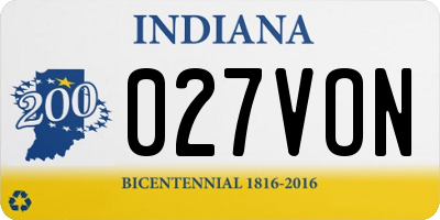 IN license plate 027VON