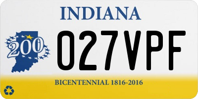 IN license plate 027VPF