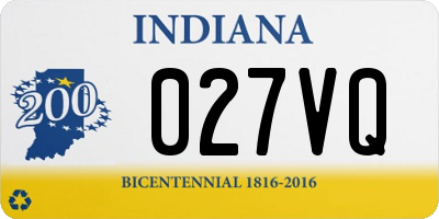 IN license plate 027VQ