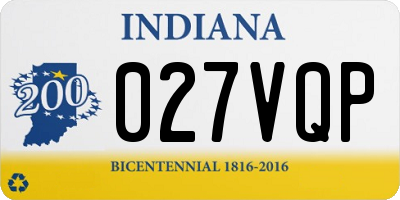 IN license plate 027VQP