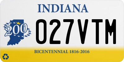 IN license plate 027VTM