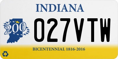 IN license plate 027VTW