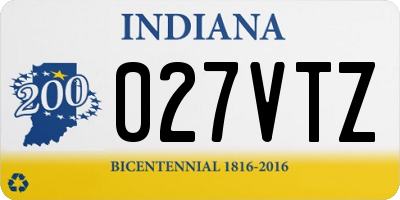 IN license plate 027VTZ