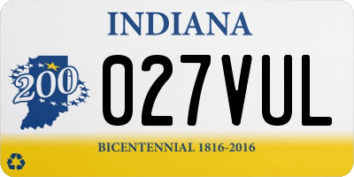 IN license plate 027VUL