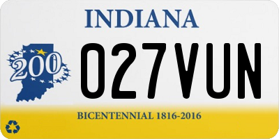 IN license plate 027VUN