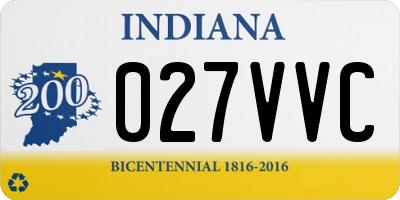 IN license plate 027VVC