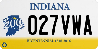 IN license plate 027VWA