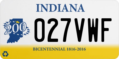 IN license plate 027VWF