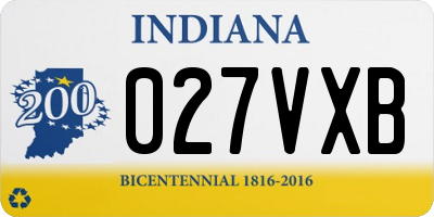 IN license plate 027VXB
