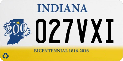 IN license plate 027VXI