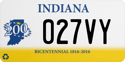 IN license plate 027VY