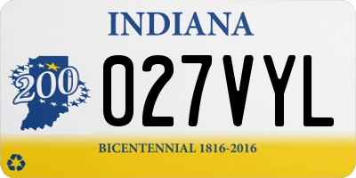 IN license plate 027VYL