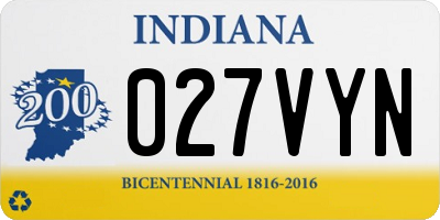 IN license plate 027VYN