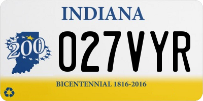 IN license plate 027VYR