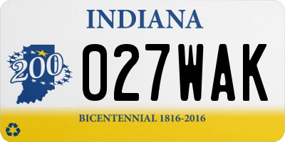 IN license plate 027WAK