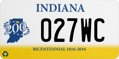 IN license plate 027WC