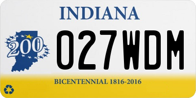 IN license plate 027WDM