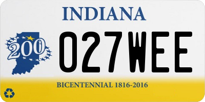 IN license plate 027WEE