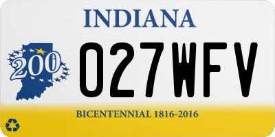 IN license plate 027WFV