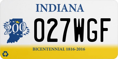 IN license plate 027WGF