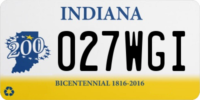 IN license plate 027WGI