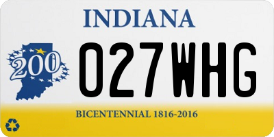 IN license plate 027WHG