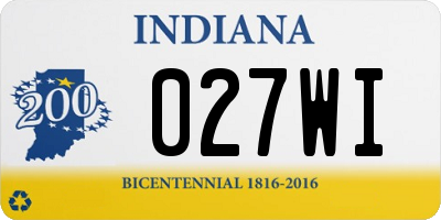 IN license plate 027WI