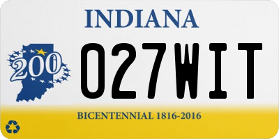 IN license plate 027WIT