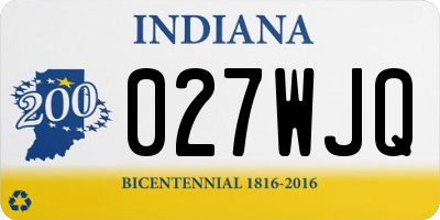 IN license plate 027WJQ