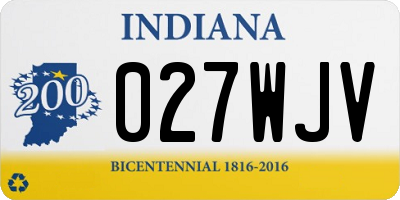 IN license plate 027WJV