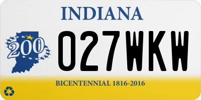 IN license plate 027WKW