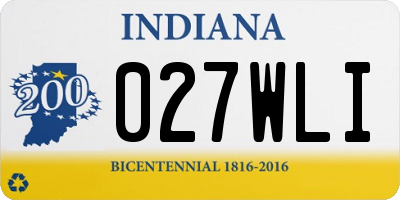 IN license plate 027WLI