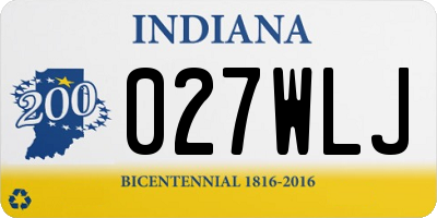 IN license plate 027WLJ