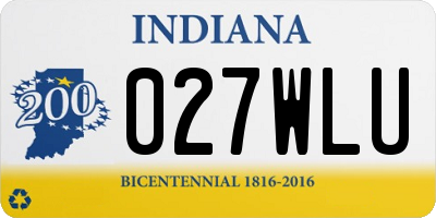 IN license plate 027WLU