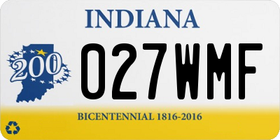 IN license plate 027WMF