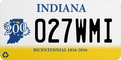 IN license plate 027WMI