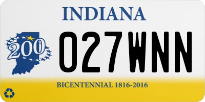 IN license plate 027WNN