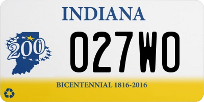 IN license plate 027WO