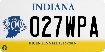 IN license plate 027WPA