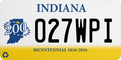 IN license plate 027WPI