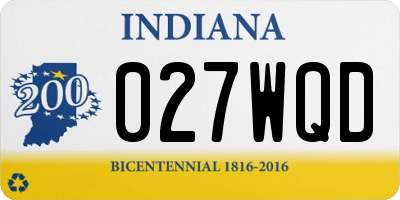 IN license plate 027WQD