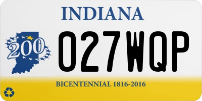 IN license plate 027WQP